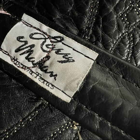 Larry Mahan Men’s Embroidered Black Leather Cowboy Western Stitched Boot Sz 10.5 - Picture 15 of 16